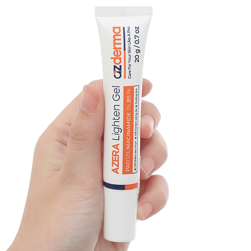 Gel Azderma Azera Lighten dưỡng ẩm và giảm thâm mụn tuýp x 20g - 10